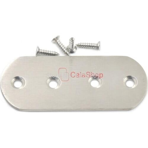 5 Pcs / Lot 92mm x 38mm Length Stainless Steel Flat Fixing Plate Bracket Corner Brace Joint Fastener Angle Plate Connector