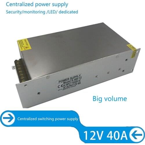 HOT-12V 40A LED Power Adapter Transformer Power Supply Switch AC220V to DC12V LED Strip Switch Driver for CCTV LED Strip