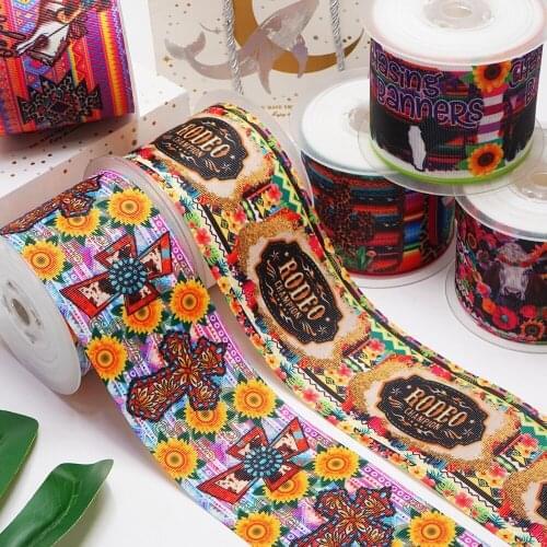 Free shipping 3 Inch Cartoon Printed Grosgrain Ribbon Craft Supplier 52480