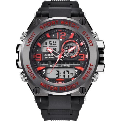 Mens Digital Watches Fashion Rubber Band Sports Chronograph Business Watch Men Military Stopwatch Clock Montre Homme de Marque