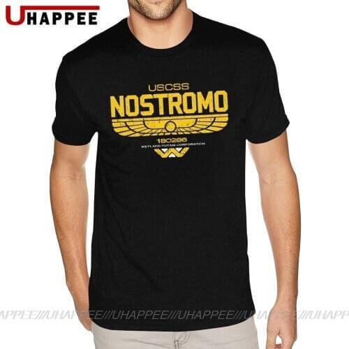 Alien Movie Nostromo Weyland Yutani Corp Mens T Shirts Aliens Retro 80s Fashion Tees Crewneck T-Shirts Gift Idea Tops