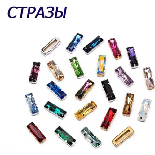 CTPA3bI Princess Baguette With Claw Sewn Rhinestones Jewels Glass Beads Diamond Fancy Stones DIY Crafts Women Jeans Dance Dress
