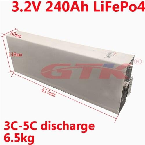 GTK LiFePo4 cells 3.2V 240Ah 248Ah High capacity high density lithium battery diy 12V 24V 48V solar energy motor homes RV camper