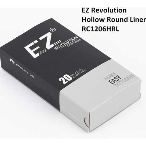 RC1206HRL Hollow Round Liner EZ Revolution Needle Cartridge Tattoo Needle #12(0.35mm)Long Taper 5.5 mm Tattoo Supply 20 pcs /box