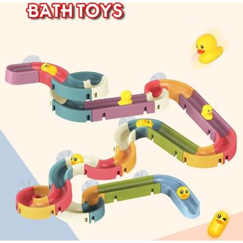 Children bath toy ball ball track slide and slide music large particles assembled building blocks wall bath play educational toy