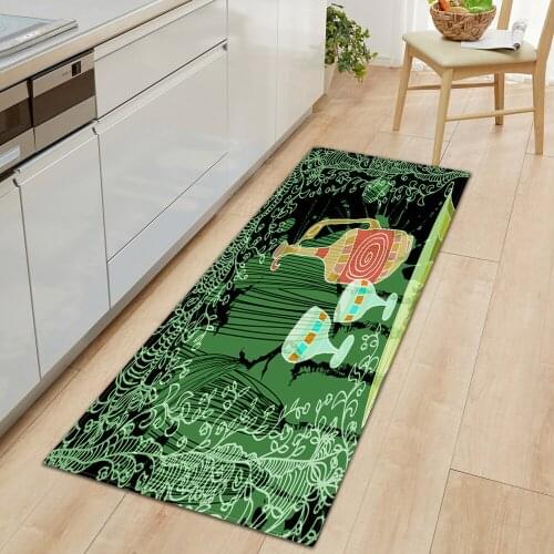 Door Mat Entrance Kitchen Carpet Home Nordic Pattern Decorations Floor Carpet Hallway Rugs Bedroom Long Anti-Slip Mat Bathroom