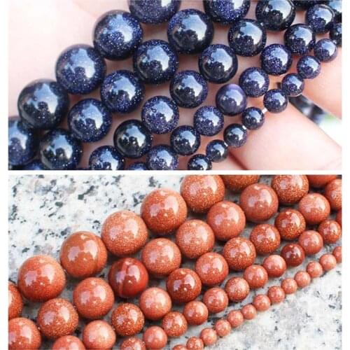 Natural Glidstone/Blue sand stone Round loose beads 15",BeadsFor DIY Jewelry Making !We provide mixed wholesale for all items