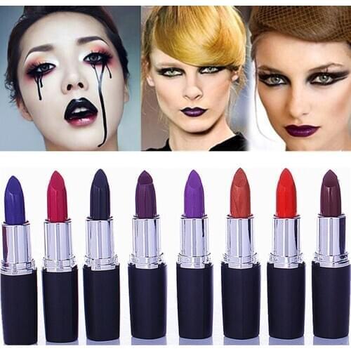 Matte Lipstick Vampire Style Women Lip Makeup Matte Velvet Lipstick Long Lasting Waterproof Cosmetic T0777