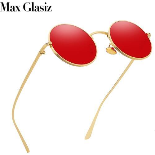 Женские солнцезащитные  круглые очки Max glasiz China At AliExpress