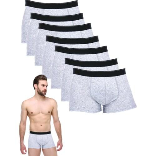 Mens Boxer 7li Package Basic 19510 Gray Melange