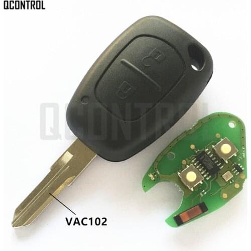 QCONTROL Car Remote Key Suit for Renault CLIO SCENIC KANGOO PCF7946 Chip 433MHZ VAC102 Blade