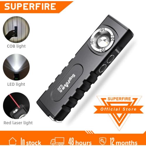 SupFire G20 LED flashlight + Work Light + Red Laser Light, With Magnet And Power Bank Function, Multifunctional Camping Lantern