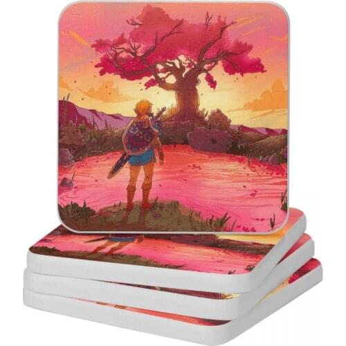 Satori Sunset Natural Diatomite Square Round Coaster Non Slip Cup Bonsai Mat Soap Toothbrush Pad Diameter 10cm