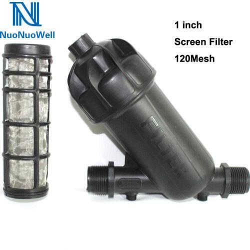 NuoNuoWell 1 Inch BSP Male Threaded Y Type Screen Filter 120Mesh/125 Micron For Garden Irrigation Pump Washable Sewage Outlet
