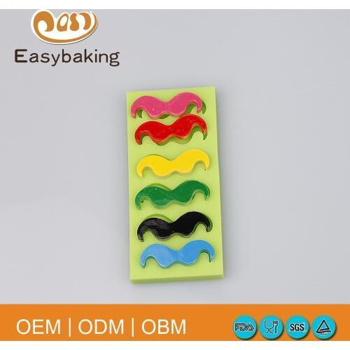 6 Cavity beard shape silicone cake mold for soap fondant cake chocolate decor sugar icing mold