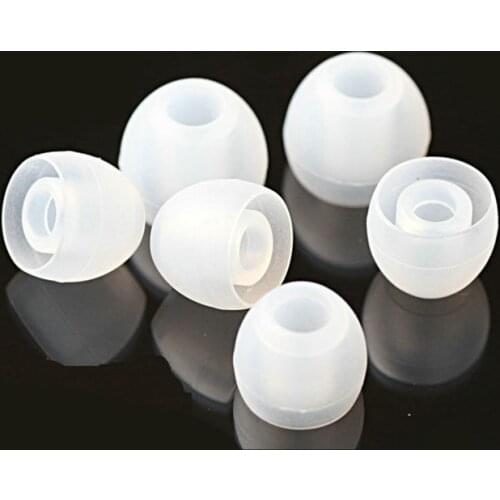 50 pairs(100Pcs) Small Clear Sized Eartips Silicone Earbuds In Ear Bud Head Phones Gel Tip Covers Replacement Ear Tips