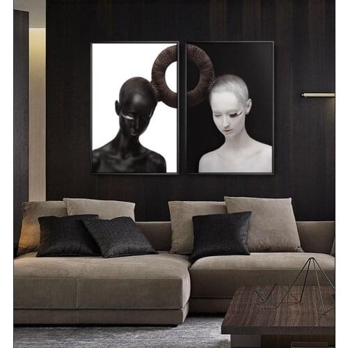 Modern Makeup Girl Wall Art Canvas Prints Black And White Pop Art Canvas Paintings Home Wall Decor Cuadros Pictures On The Wall