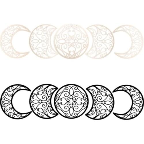 Creative Wooden Moon Phase 3D Wall Sticker Home Living Room Wall Decoration Mural Art Decals Background Decor