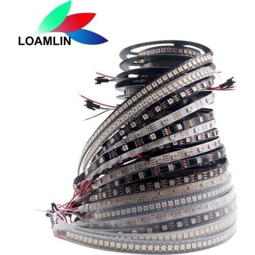 WS2812B 30/60/144 Pixels/Leds/m Smart RGB Led Pixel Strip,Black/White PCB,WS2812 IC;WS2812B/M,IP30/IP65/IP67 DC5V