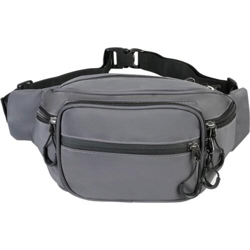 Men Women Fanny Pack Travel Running Hip Pouch Phone Holder Waterproof Adjustable Belt Outdoor Sports Casual Waist Bag Purse