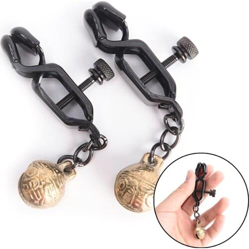 1pcs Stainless Steel Nipple Clamps Black Metal Chain For Women Body Jewelry Exotic Accessories