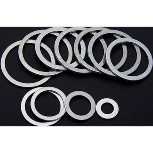 10pcs M12 ultra-thin flat washers gaskets aluminum washer gasket 42mm-44mm outer diameter 1.2mm-2mm thickness