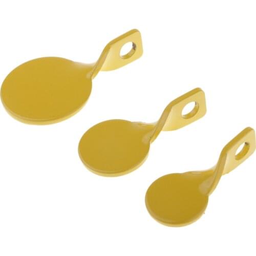 3pcs Metal Spinner Target 2.5/3/4cm for Shooting Hunting Practice - Yellow