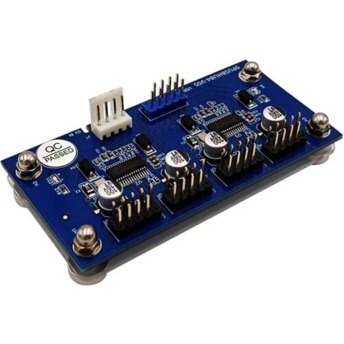 80% Off Magnetic 9Pin 1 In 4 Out USB 2.0 Hub Adapter Expansion Board with SATA Cable