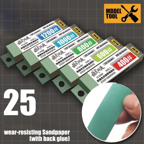 Hobby Model Tools Abrasive Waterproof Wet/Dry Reuse Sticky Sandpaper Assorted Grit of 400/600/ 800/1000/ 1200