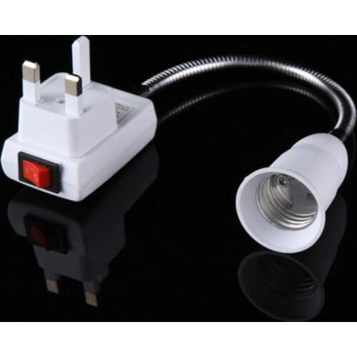 Lamp Bulbs Adapter Converter Flexible Extension Holder On / Off Switch for Simple Table Lamp / Wall Spotlight / Desk Lamp