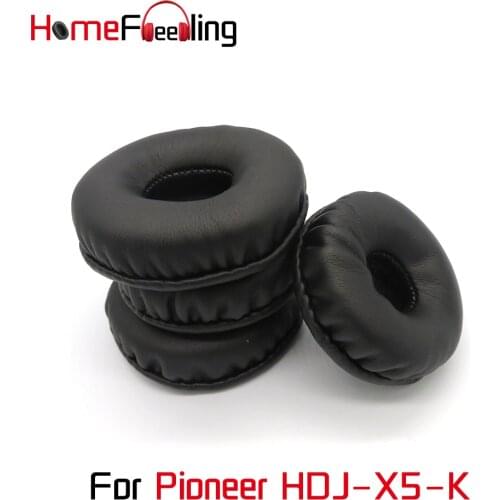 Homefeeling Ear Pads For Pioneer HDJ-X5-K Earpads Round Universal Leahter Repalcement Parts Ear Cushions