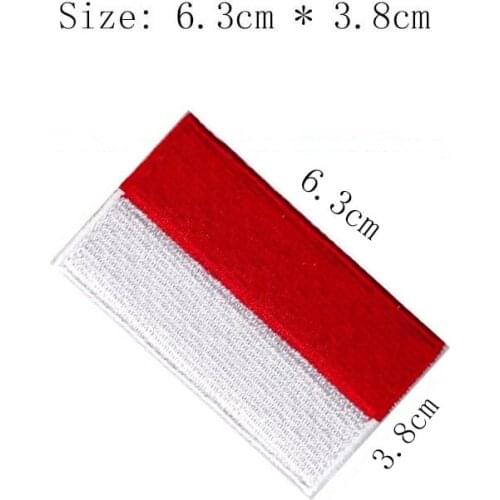 Free shipping Monaco embroidery flag patch Monaco-Ville city emblem for Motorcycle coat Wholesale iron on sew on left chest