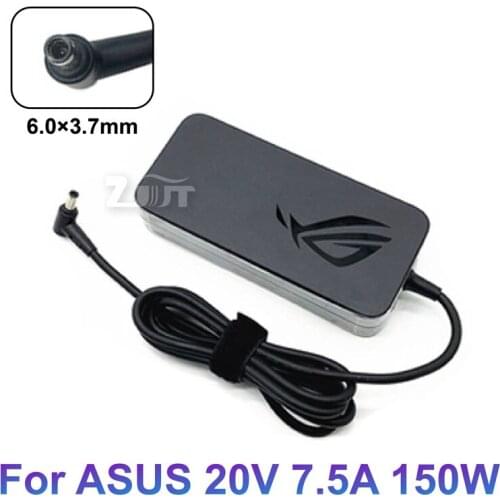 20V 7.5A 150W 6.0*3.7mm AC Laptop Adapter Power For ASUS ADP-150CH B Charger FX505 FX505D FX505DU FX505DT FX95G/D FX95GT