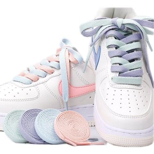 4 Color Cotton Shoelaces Precision Weaving AF1 Flats Shoe Laces Used For Sneakers Casual Little White Shoes Accessories Shoelace