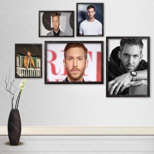 Canvas Painting Singer Wall Art Calvin Harris Posters And Prints Wall Pictures For Room Decoration Home Decor Customizable