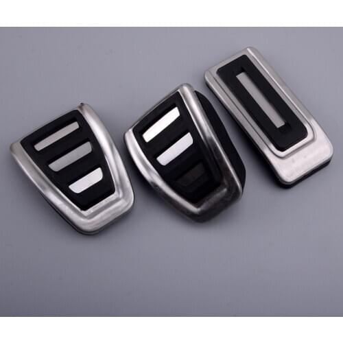 3pcs Manual Transmission Fuel Gas Brake Clutch Pedal Cover Fit For VW Multivan Transporter T5 T6 Caravelle T6 Multivan T5 T6