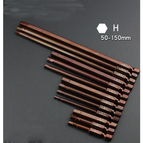 1pcs Hexagon Precision Screwdriver Set S2 Material with Magnetic Impact Driver 50/75/100/150mm Length Bit Set for Electric Drill