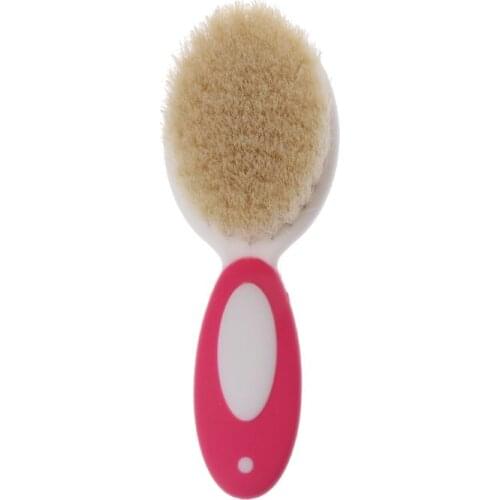 New Baby Care Pure Natural Wool Baby Brush Comb Baby Hairbrush Newborn Hair Brush Infant Comb Head Massager