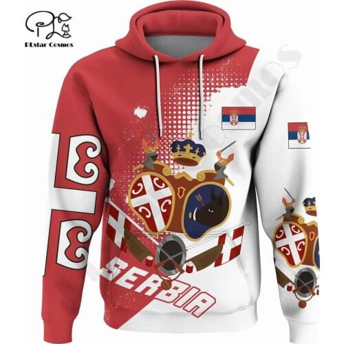 PLstar Cosmos 3DPrint Newest Serbia Country Flag Unique Amazing Harajuku Pullover Streetwear Unisex Hoodies/Sweatshirt/Zip R-2