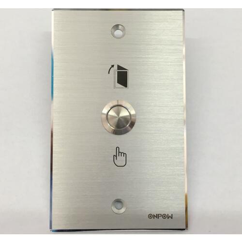 ONPOW 115*70mm Aluminium alloy Panel Doorbell Push Release Panel With 16mm push button switch (MJ-2-16-W + GQ16B-10/S)
