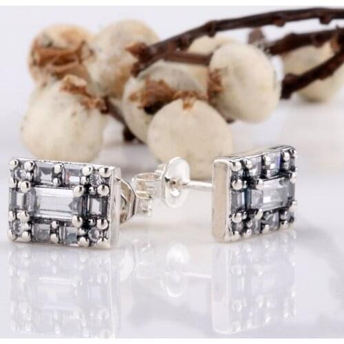 Original S925 Sterling Silver Pan Earring Creative Crystal Icicle Ice Sculpture Earrings For Women Wedding Gift Fashion Jewelry