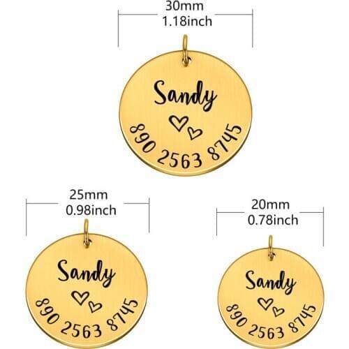 Anti-lost Collar Dog Personalized Pet ID Tag Engraved Pet ID Name for Cat Puppy Dog Collar Tag Pet Accessories Dropshipping