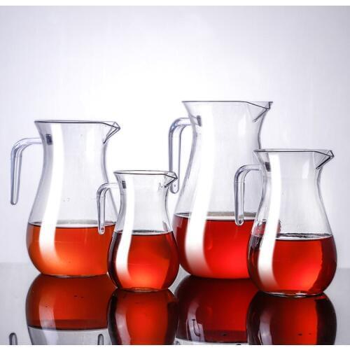 Plastic Red Wine Dispenser Acrylic Fruit Juice Pot Transparent Tea Pot Glass Milk Coffee Kettle Measuring Mug Decanter Liquor
