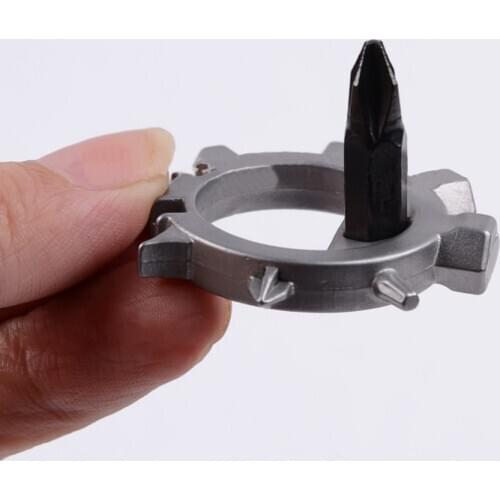 Stainless Steel Portable Hex Wrenches Phillips Screwdriver Key Chain Outdoor Tool