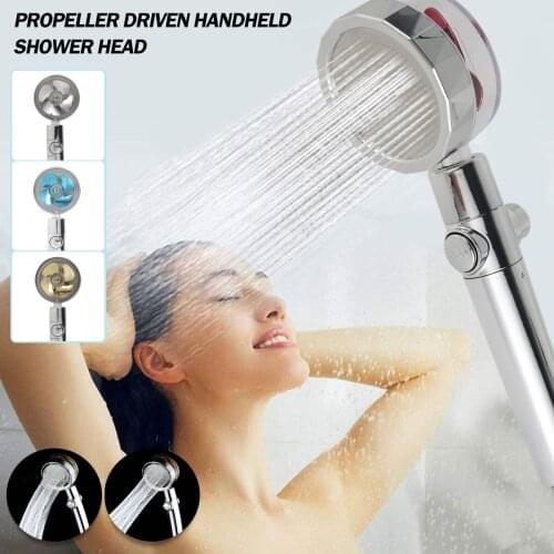 High Pressure Water Saving Spray Shower Head Fan Bath Hand-held Pressurized Massage Shower Head 360 Rotated Rainfall Shower Head