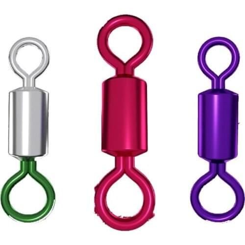 Chuangwei Fishing Swivel 3 Colours Connector Ball Bearing Swivel Solid Rings Rolling Swivel For Carp Fishing Accessories