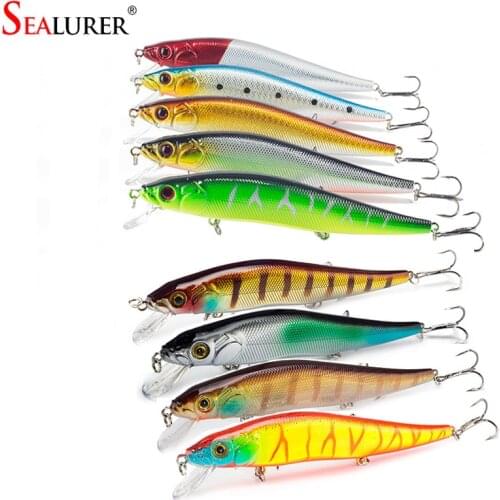 SEALURER Fishing Minnow 9 pcs/lot 14cm 23g Fishing Lure Floating Artificial Bait Hard Lure with 3 hooks