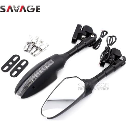 Rearview Mirrors LED Turn Signal For BMW K1200S 2005-2007/ K1300S 2009-2015 Motorcycle Accessories Adjustable Side Rear View