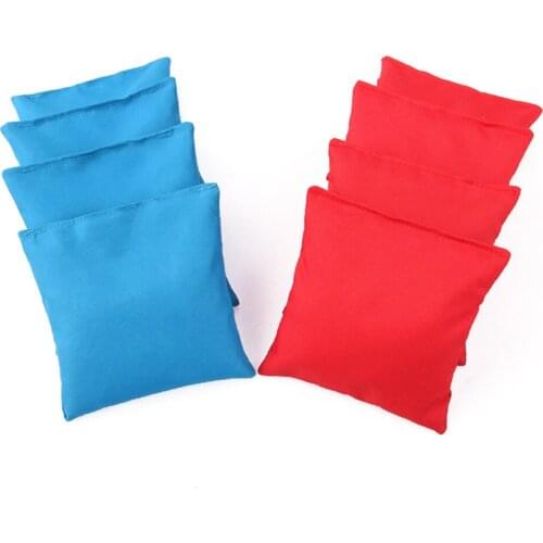 8PCS Cornhole Bean Bags Set Corn Filled Cornhole Cloth Bags Training Equipment For Outdoors Corn Hole Throwing Game 12x12cm