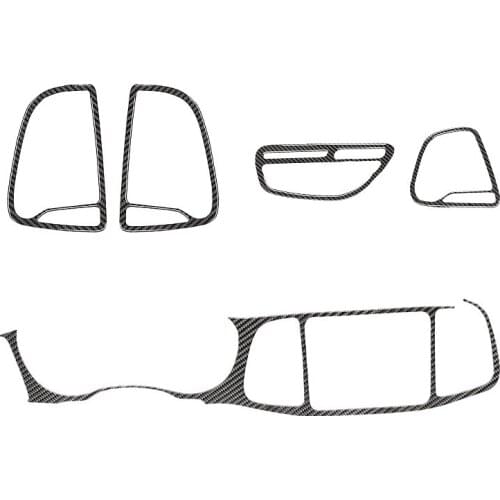 Carbon Fiber for Dodge Challenger 2015-2021 Accessories Driver Center Console Dash Trim Air Outlet Cover Sticker